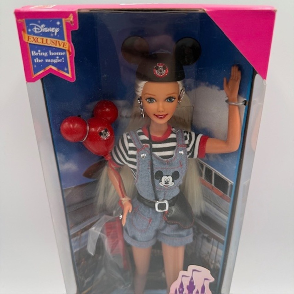 Disney Fun Barbie Fourth Edition 1996 Mattel Mickey Mouse Ears NIB - Picture 2 of 6